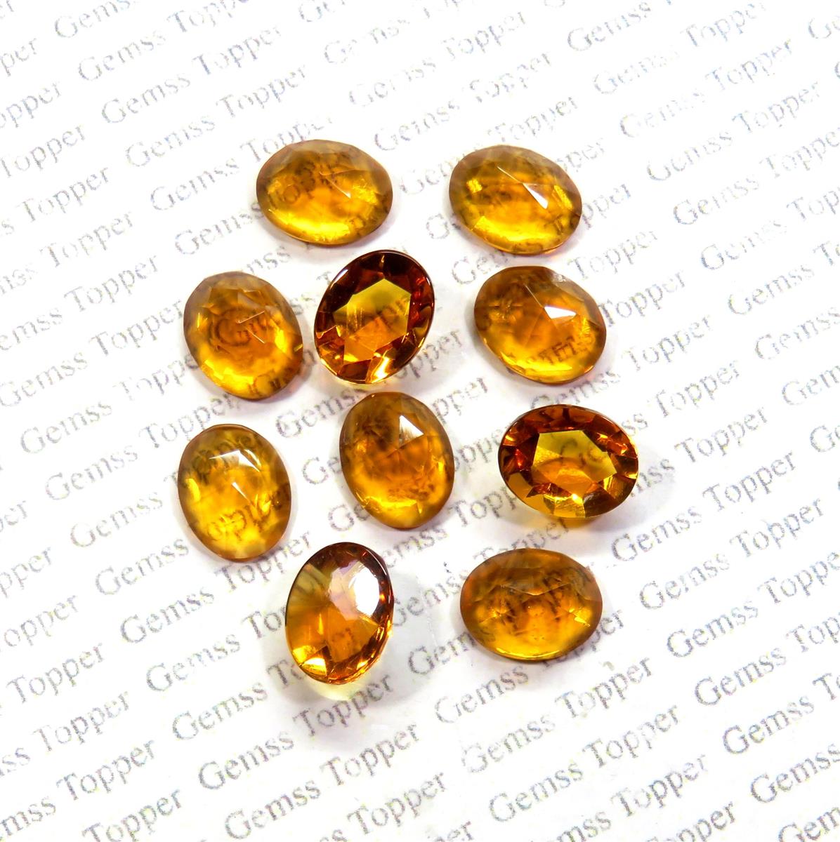 Citrine 8x10 mm Oval Rose Cut